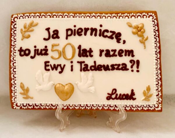 Piernik z okazji Złotych Godów.